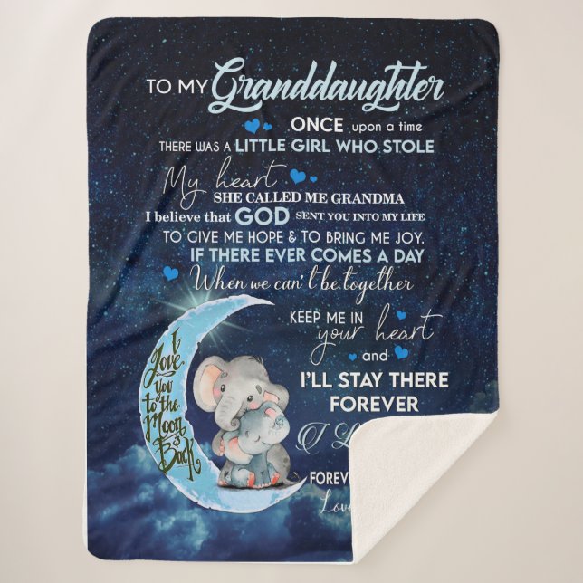 Großtochter Lovers | Brief an meine Enkelin Sherpadecke (Vorderseite)