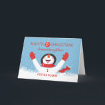 Großtochter Name Christmas Snowman Karte<br><div class="desc">Personalisieren Sie diese Karte mit dem Namen Ihrer Enkelin. Während sie ihr erstes Weihnachten feiert,  spiegelt dieser Schneemann die Freude wider,  die sie erfährt. Der Schneemann ist voller Energie im Schnee,  da er in Rot gebündelt ist!</div>