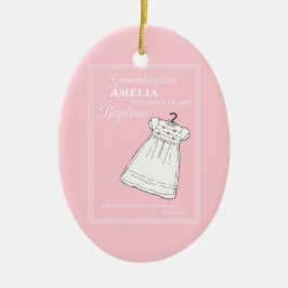 Großtochter, Taufe Auf rosa Personalisiert Keramik Ornament