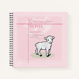 Großtochter Taufe Pink Lamb Personalisiert Notizbuch