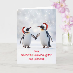 Großtochter und Ehemann Cute Couple aus Pinguinen Karte