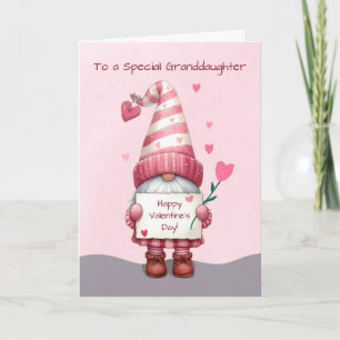 Großtochter Valentinstag Gnome mit Herz Karte