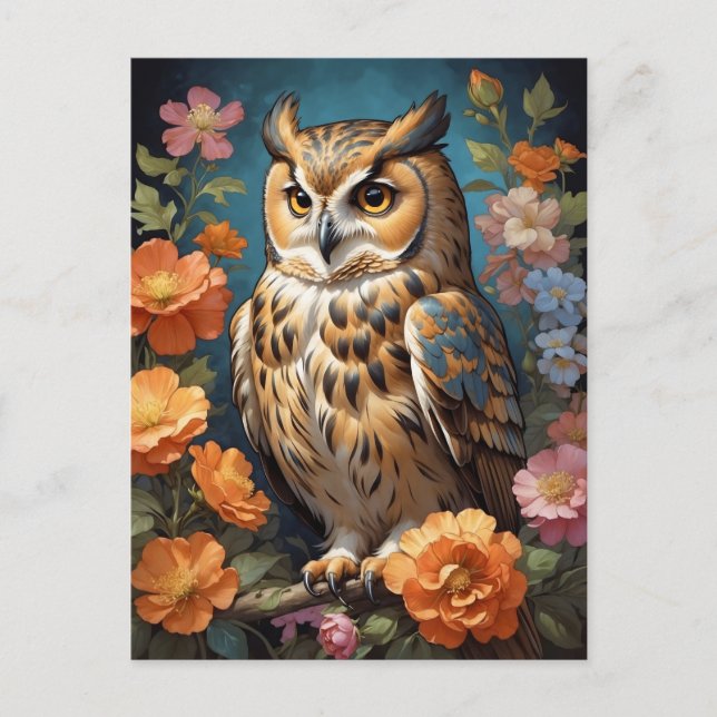 Großuhu Postkarte (Vorderseite)