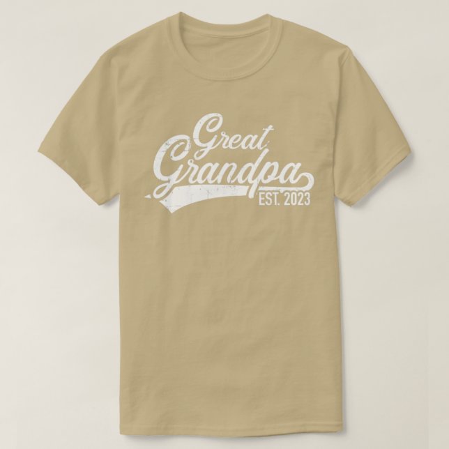 Großvater 2023 für Schwangerschaftsankündigung T-Shirt (Design vorne)