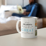 Großvater | 6 FOTOS Kaffeetasse<br><div class="desc">Moderne 6 Foto Collage Tasse für Urgroßvater. Fügen Sie Ihre Personalisierungswahl hinzu. Zeigen Sie Ihre Familie oder mehrere Generationen von Fotos an. Verwenden Sie die Entwurfswerkzeuge, um eine beliebige Hintergrundfarbe auszuwählen, Fotos hinzuzufügen, Textfarben und Schriftart zu ändern, um einen eigenen Einheitsbezug zu erstellen. Perfekt für Großeltern! - Mama, Oma, Nana,...</div>