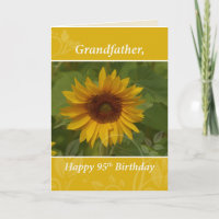 Großvater 95. Geburtstag mit Sonnenblume