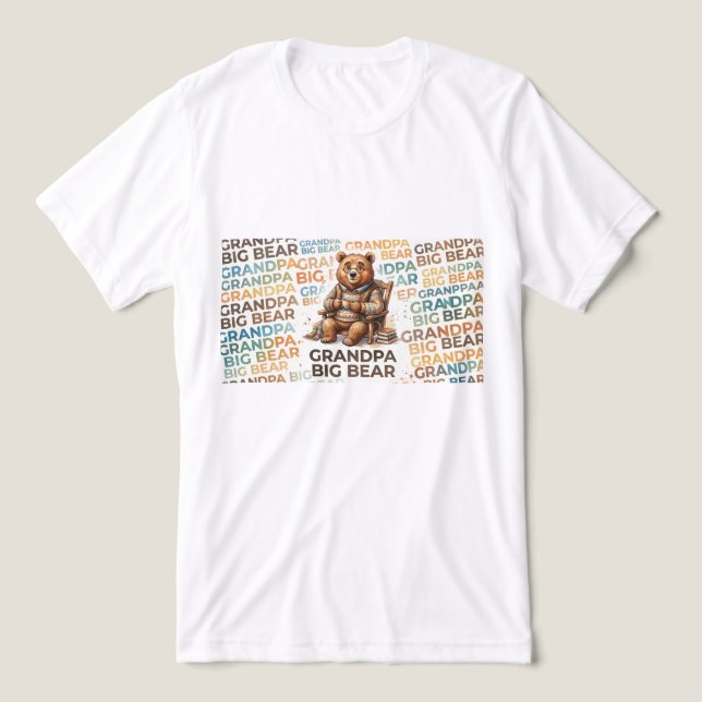 Großvater Big Bear majestätisches Design Tri-Blend Shirt (Design Vorderseite)