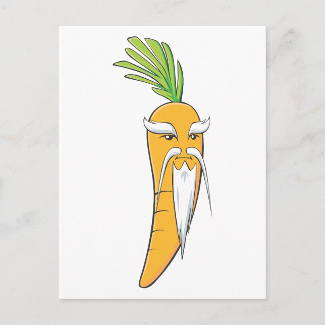 Großvater Carrot Gemüse Postkarte (Vorderseite)