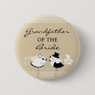 Großvater der Braut-Vögel, die Knopf Wedding sind Button