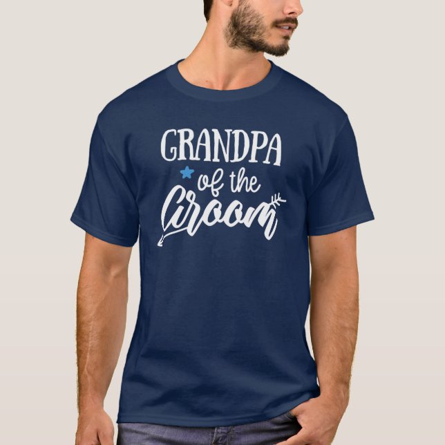 Großvater der Groom Arrow Wedding oder Bachelor Pa T-Shirt (Vorderseite)