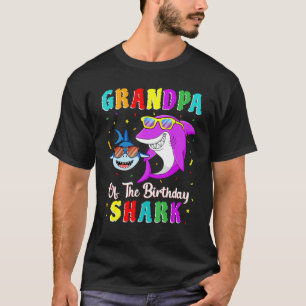 Großvater der Hai-Geburtstagsfamilie Geburtstagsgr T-Shirt