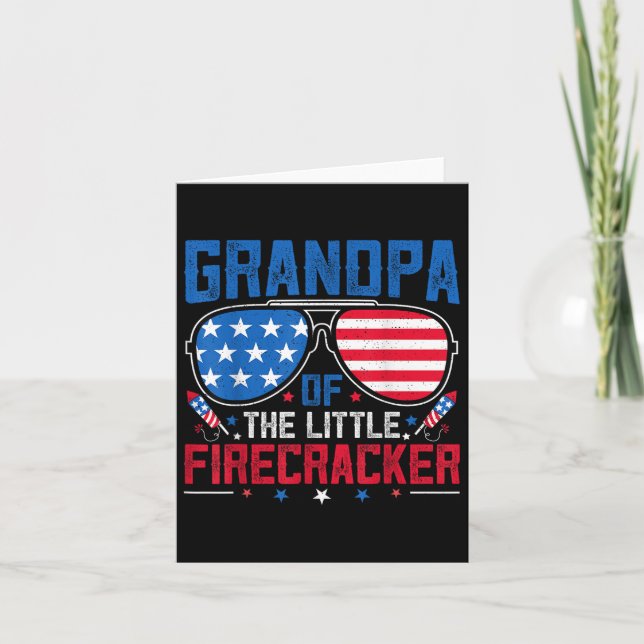 Großvater der kleinen Firecracker US-Flagge 4. Karte (Vorderseite)