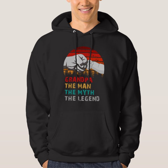 Großvater der Mann der Mythos der Legende Hoodie (Vorderseite)