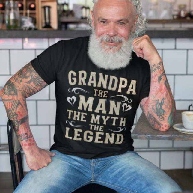 Großvater | Der Mann der Mythos der Legende Vatert T-Shirt (Grandpa the man the myth the legend)