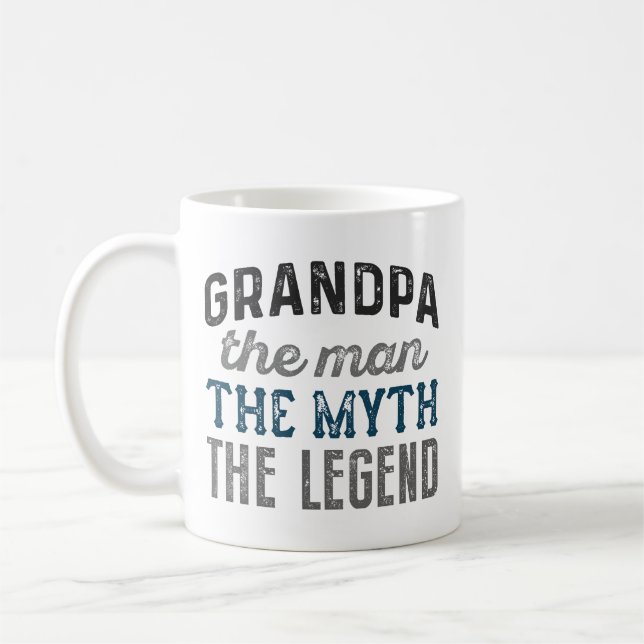 Großvater der Mann, der Mythos, die Legende Kaffeetasse (Links)
