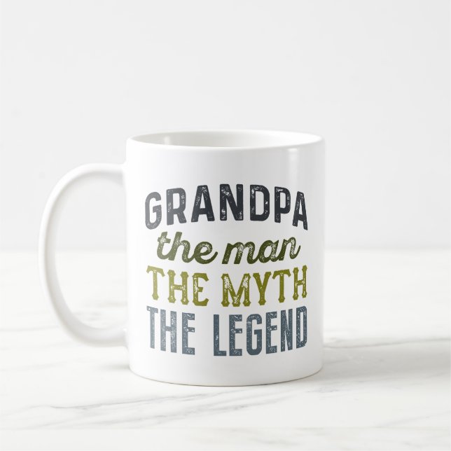 Großvater der Mann, der Mythos, die Legende Kaffeetasse (Links)
