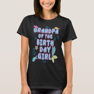 Großvater der Meerjungfrau-Geburtstagskarte Matchi T-Shirt