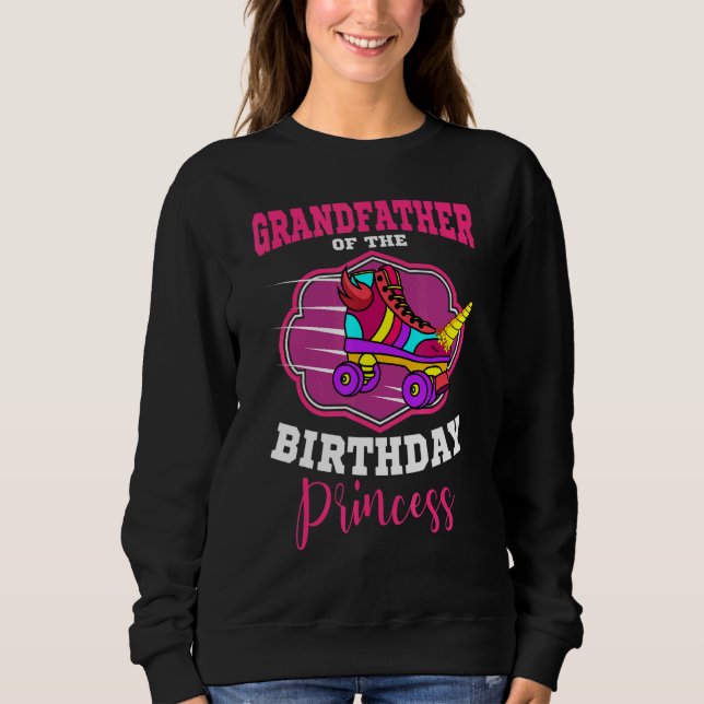 Großvater der Skate der Prinzessin Roller Sweatshirt (Vorderseite)