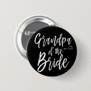 Großvater der Skript-Art-Hochzeit der Braut-  Button