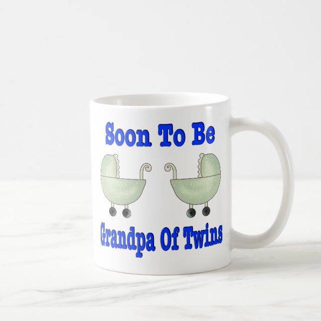 GROSSVATER der Zwillinge BALD SEIN Tasse (Rechts)