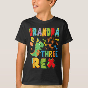 Großvater des 3. Rex 3. Geburtstags-Junge Dinosaur T-Shirt