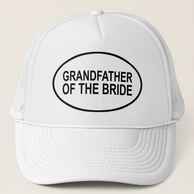 Großvater des Braut-Wedding Ovals Truckerkappe (Vorderseite)