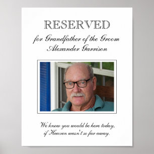 Großvater des Bräutigams Gedenkfoto Hochzeit Poster