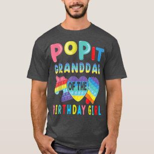 Großvater des Geburtstags-Girl-Pops It Einicorn Bi T-Shirt