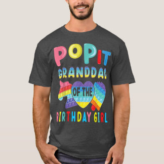 Großvater des Geburtstags-Girl-Pops It Einicorn Bi T-Shirt