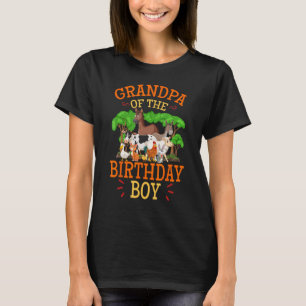 Großvater des Geburtstags Junge Tierfarm Thema heu T-Shirt
