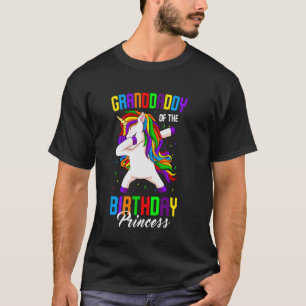Großvater des Geburtstagsprinzessin-Einhorn-Dabbin T-Shirt