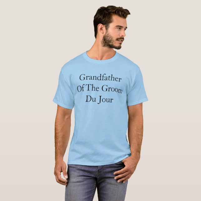Großvater des Groom du Jour Hochzeitskurses T-Shirt (Vorne ganz)