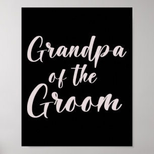 Großvater des Groom-T-Shirt-Hochzeitsteams der Gro Poster