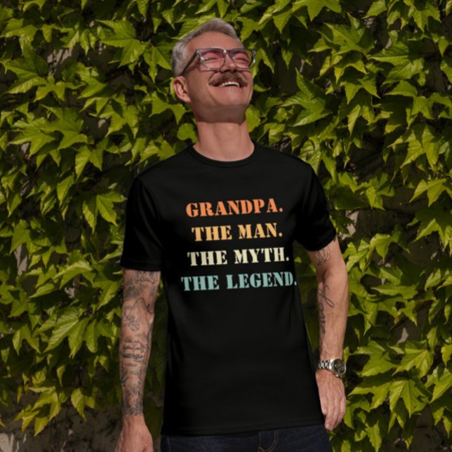Großvater des Mannes Der Mythos Der legendäre Vate T-Shirt (Von Creator hochgeladen)