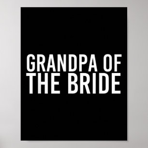 Großvater des Shirts der Braut - Sonnenhochzeit Pa Poster