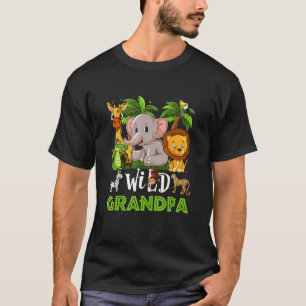 Großvater des wilden Zoo Birthday Safari Jungle An T-Shirt
