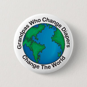 Großväter, die ändern Windeln… Knöpfe Button