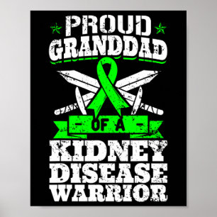 Großvater einer Nierenerkrankung Warrior Awareness Poster
