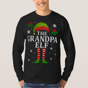 Großvater Elf Matching Familie Großvater Weihnacht T-Shirt