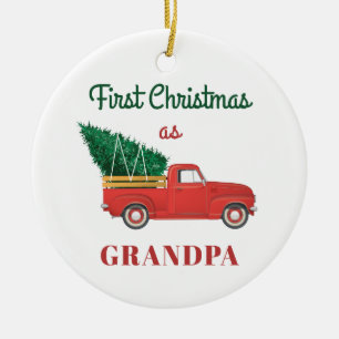 Großvater - Erste Weihnachtsfamilie Keramik Ornament