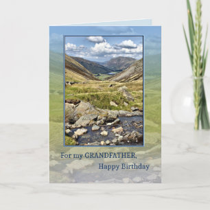 Großvater Geburtstag mit einer Bergwelt Karte