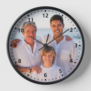Großvater Geschenk Vatertag Foto Mauer für die Fam Uhr