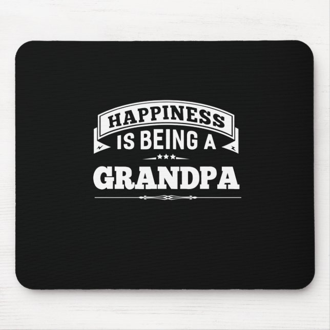Großvater | Glück ist ein Großvater Mousepad (Vorne)
