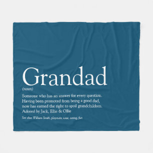 Großvater Grandad Definition Blue Fleecedecke