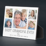 Großvater Großkinder FotoCollage Fotoplatte<br><div class="desc">Einfaches und sauberes Design lasse Ihren Fotos auf dieser Best Opa Ever-Plakette glänzen. Ein großes Foto in der Mitte mit zwei kleineren Fotos auf beiden Seiten lasse Ihnen, Ihre eigenen Fotos leicht einzufügen. Der beste Opa Ever ist unten in einem modernen Schriftart geschrieben. Zwei Zeilen unten lasse Ihnen, Ihre Anpassung...</div>