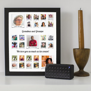 Großvater Großmutter Familienfoto Collage Fotodruck