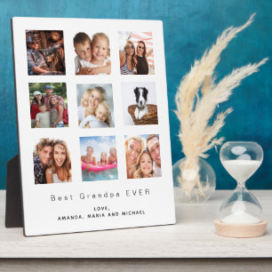 Großvater Großvater Foto Collage weiß Fotoplatte