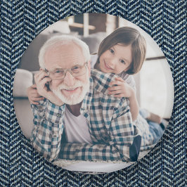 Großvater Großvater Großvater Volles Foto Button