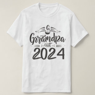 Großvater im Jahr 2024, befördert zu Opa Est. 2024 T-Shirt