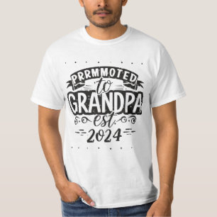 Großvater im Jahr 2024, befördert zu Opa Est. 2024 T-Shirt